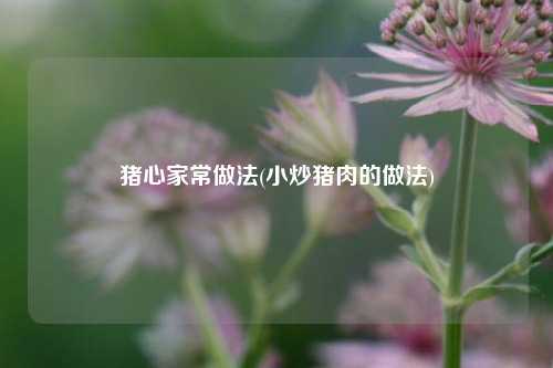 猪心家常做法(小炒猪肉的做法)
