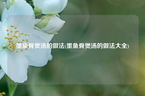 墨鱼骨煲汤的做法(墨鱼骨煲汤的做法大全)