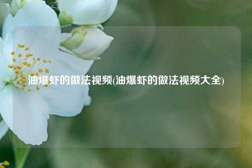 油爆虾的做法视频(油爆虾的做法视频大全)